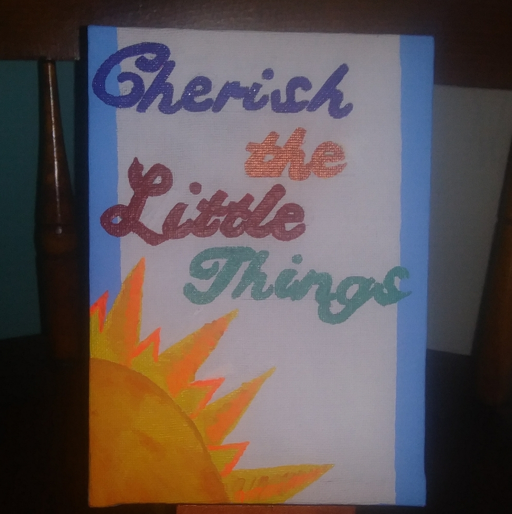 Hand-painted small canvas